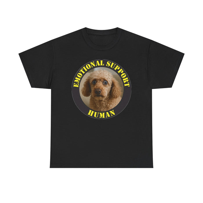 Emotional Support Human T‑Shirt — Cute Poodle Pet Lover Tee