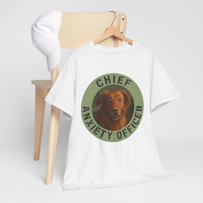 Chief Anxiety Officer T-Shirt – Cute Dog Graphic Tee for Dog Lovers