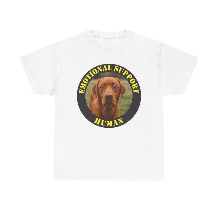 Emotional Support Human Tee – Funny Dog Photo Graphic T-Shirt