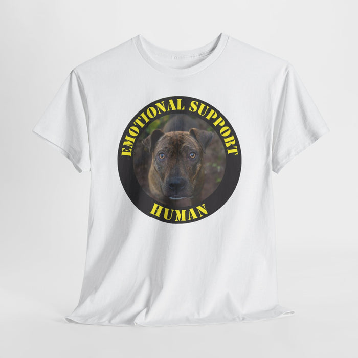 Pit bull Emotional Support Human T-Shirt — Dog Face Graphic Tee