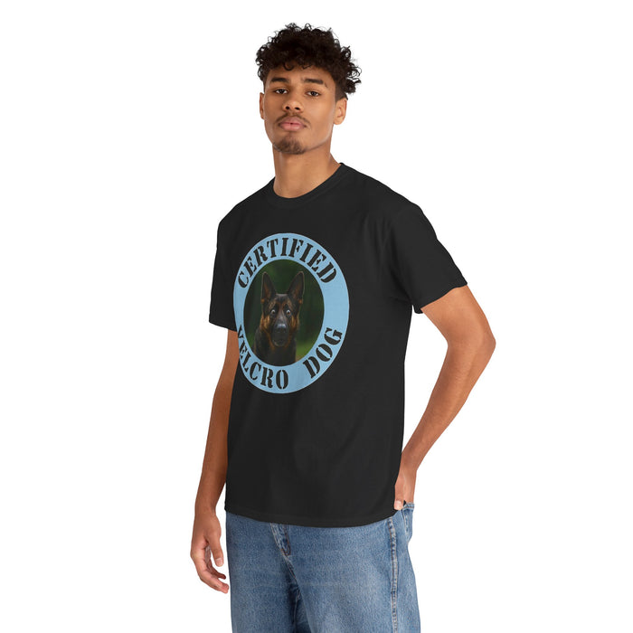 German Shepherd Certified Velcro Dog T‑Shirt — Cute Dog Photo Tee