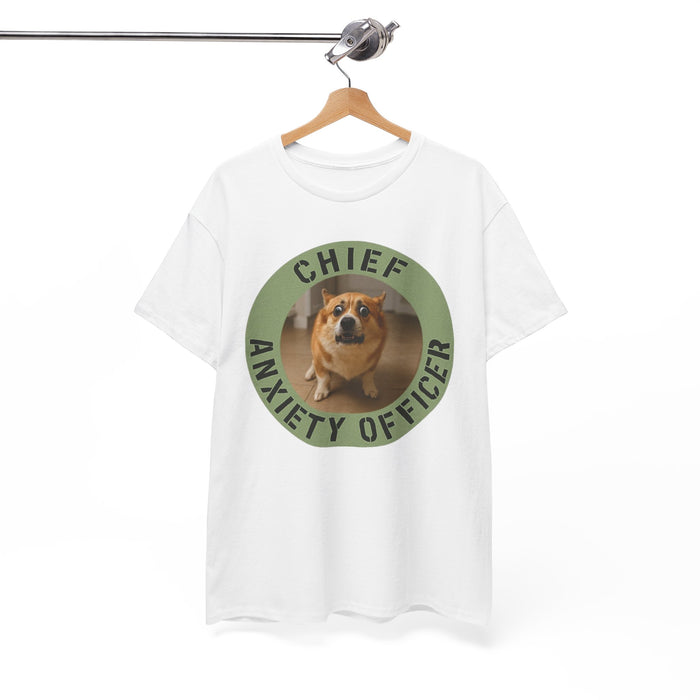 Chief Anxiety Officer T-Shirt – Funny Dog Meme Tee