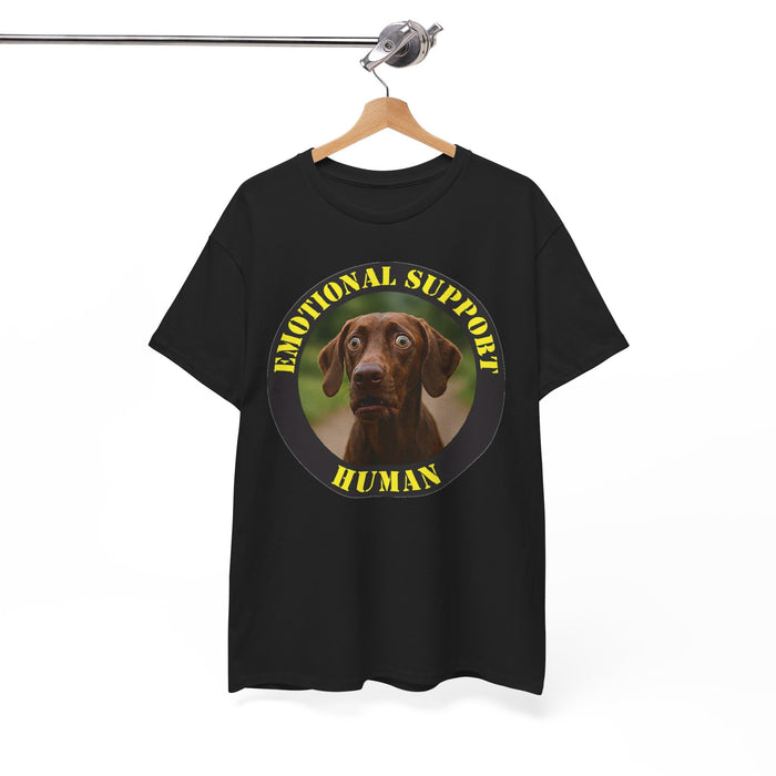 Emotional Support Human T-Shirt – Funny Dog Photo Tee for Pet Lovers