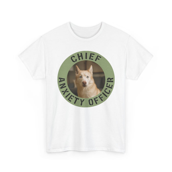 Chief Anxiety Officer Tee — Funny Dog Graphic T-Shirt