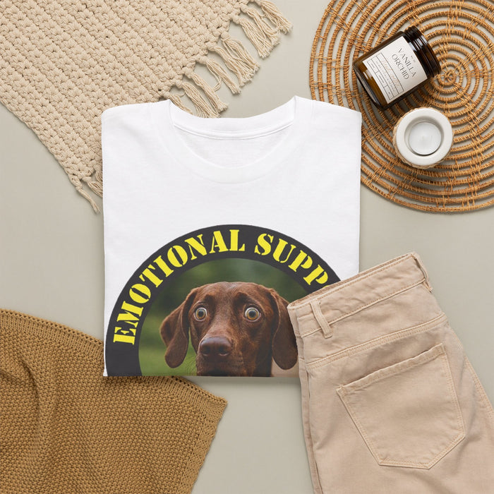 Emotional Support Human T-Shirt – Funny Dog Photo Tee for Pet Lovers