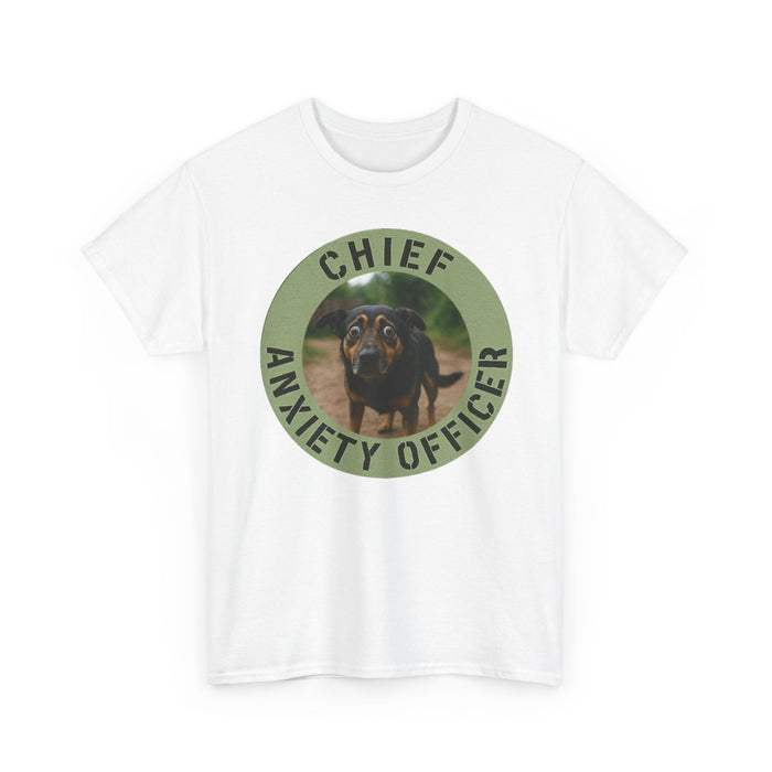 Chief Anxiety Officer T-Shirt — Funny Dog Anxiety Officer Tee