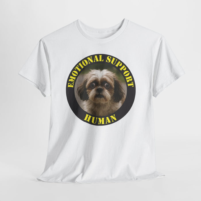 Emotional Support Human T-Shirt — Cute Shih Tzu Pet Rescue Tee