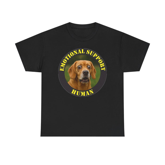 Emotional Support Human T-Shirt — Funny Dog Photo Tee for Pet Lovers