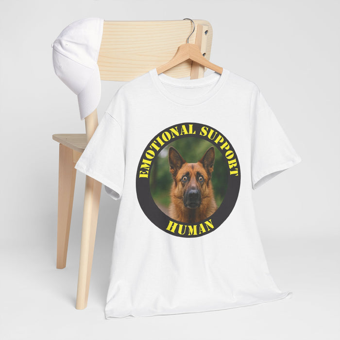 Emotional Support Human T‑Shirt — German Shepherd Dog Rescue Tee