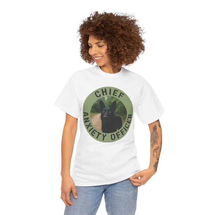 Chief Anxiety Officer Tee — Funny Dog Graphic T-Shirt
