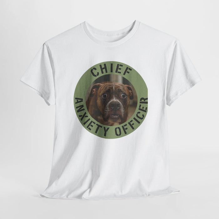 Chief Anxiety Officer Dog T-Shirt - Funny Pet Lover Tee