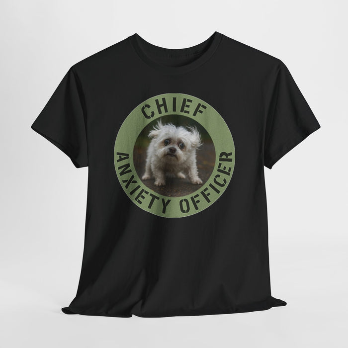 Chief Anxiety Officer T-Shirt — Funny Dog Anxiety Officer Tee