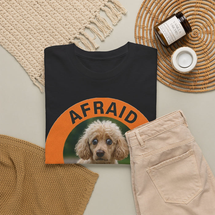 Afraid But Trying Poodle Tee — Cute Encouragement Graphic T-Shirt
