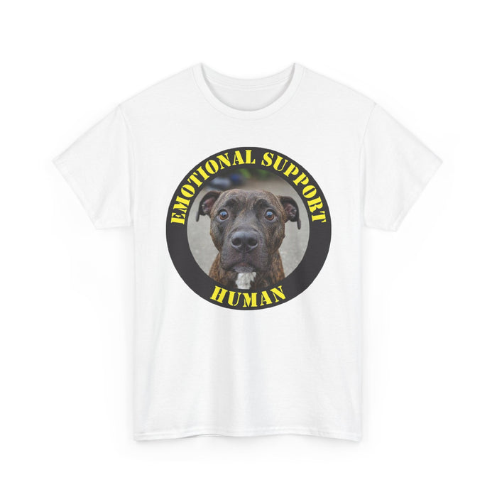 Pit bull Emotional Support Human T-Shirt — Dog Photo Graphic Tee for Pet Lovers