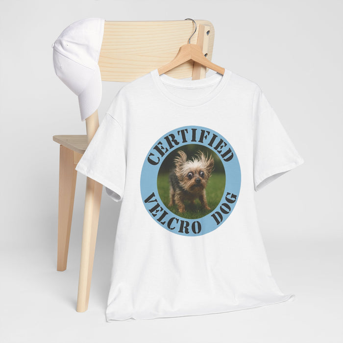 Certified Velcro Dog T-Shirt – Funny Puppy Badge Tee