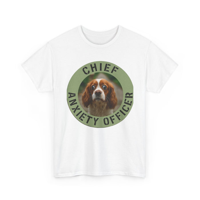 Chief Anxiety Officer T-Shirt — Funny Dog Graphic Tee for Pet Lovers