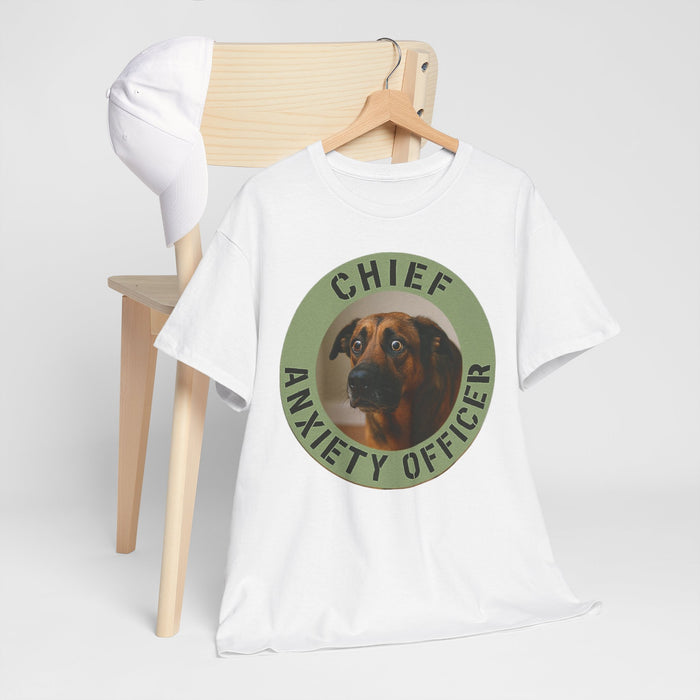 Chief Anxiety Officer Tee — Funny Dog Graphic T-Shirt