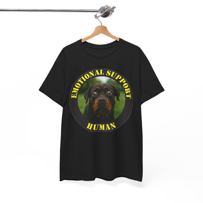 Emotional Support Human T-Shirt — Cute Rottweiler Pet Lover Tee
