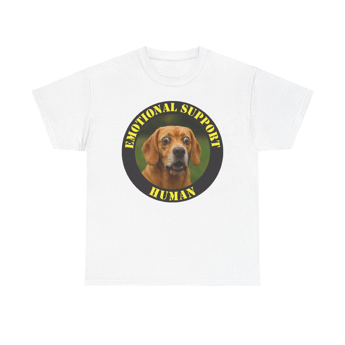 Emotional Support Human T-Shirt — Funny Dog Photo Tee for Pet Lovers