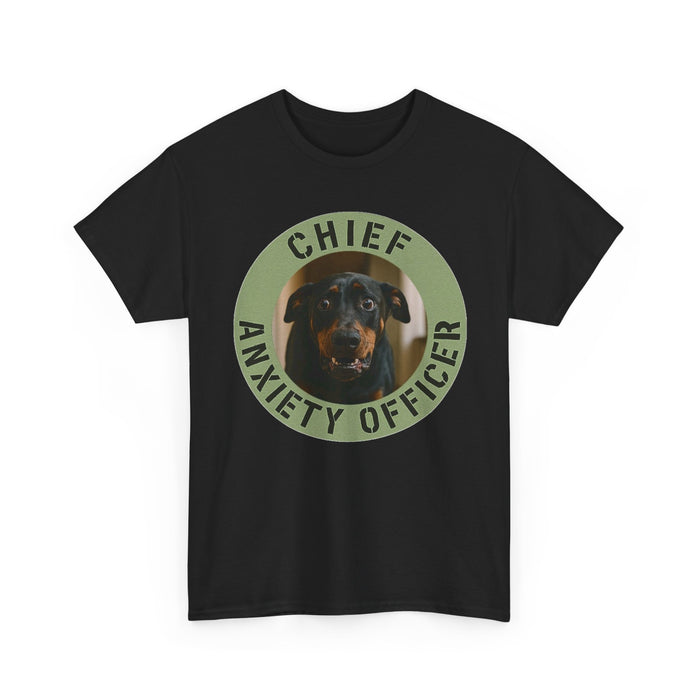 Chief Anxiety Officer T‑Shirt — Funny Dog Graphic Tee