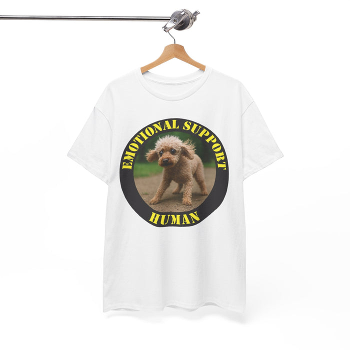 Emotional Support Human T-Shirt — Cute Puppy Circle Design