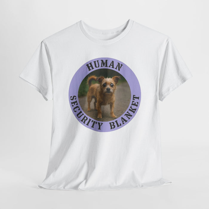 Human Security Blanket T-Shirt — Cute Puppy Graphic Tee