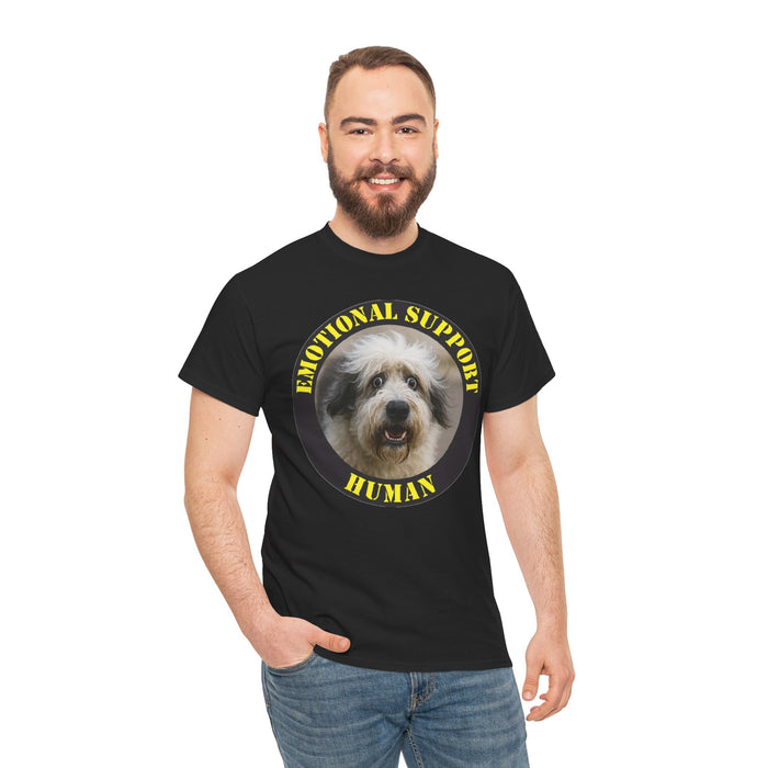 Emotional Support Human T‑Shirt — Cute Therapy Dog Graphic Tee