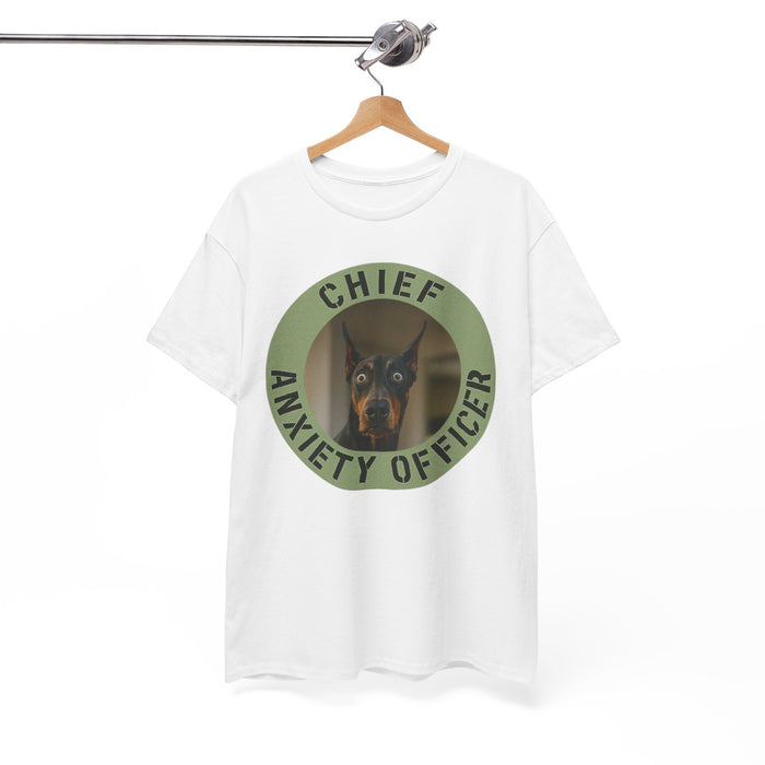 Chief Anxiety Officer T-Shirt — Funny Dog Graphic Tee for Pet Lovers