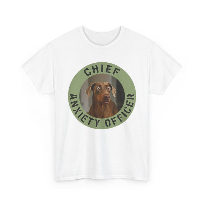 Chief Anxiety Officer T-Shirt – Funny Dog Tee for Anxious Pet Lovers