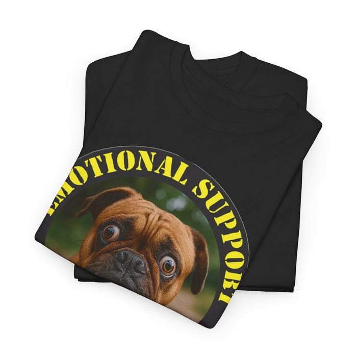 Emotional Support Human T‑Shirt — Cute Pug Pet Lover Tee