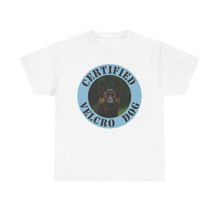 German Shepherd Certified Velcro Dog T‑Shirt — Cute Dog Photo Tee