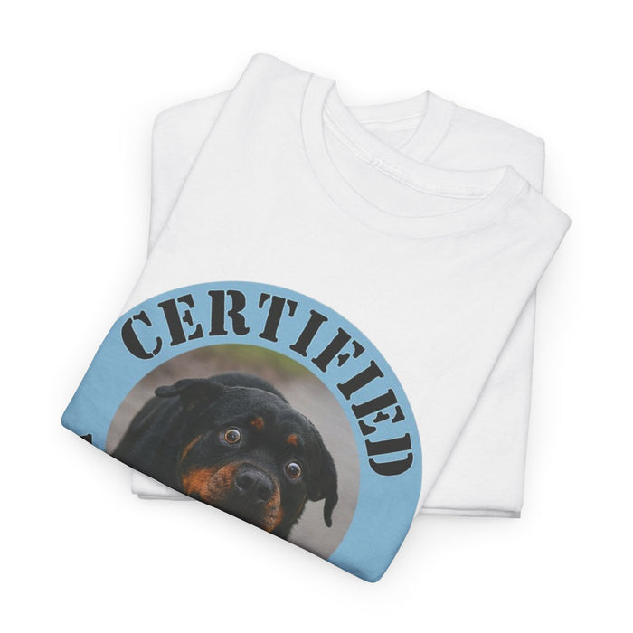 Certified Velcro Dog T‑Shirt — Funny Rottweiler Pet Lover Tee