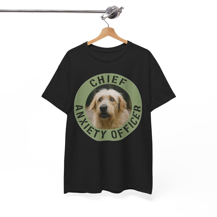 Chief Anxiety Officer T-Shirt — Cute Dog Graphic Tee for Anxious Pet Lovers