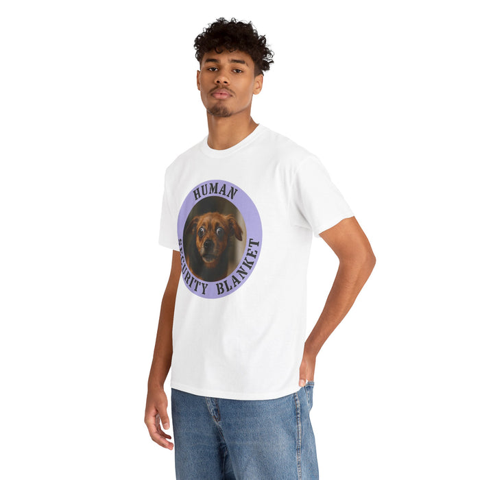 Human Security Blanket Tee — Cute Dog Graphic T-Shirt