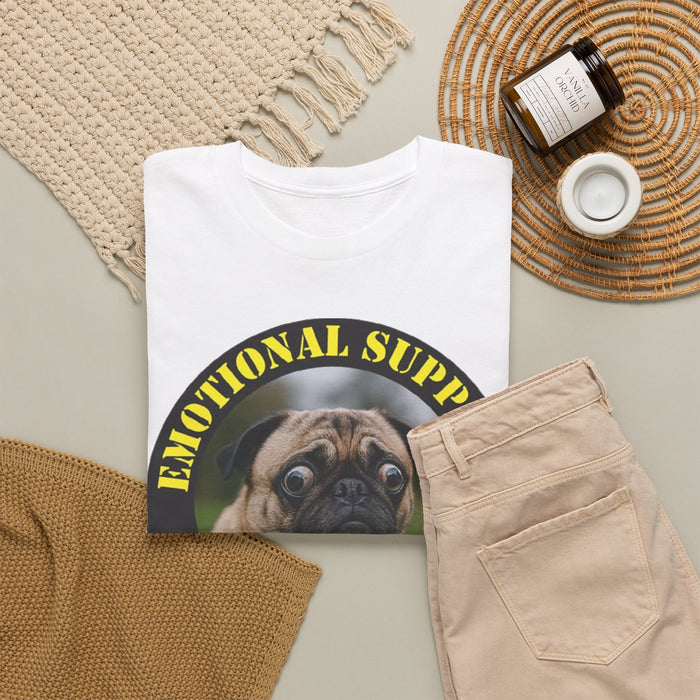 Emotional Support Human Tee — Pug Dog Graphic T-Shirt
