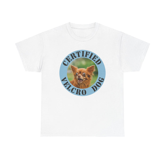 T-Shirt — "Certified Velcro Dog" Cute Chihuahua Graphic Tee