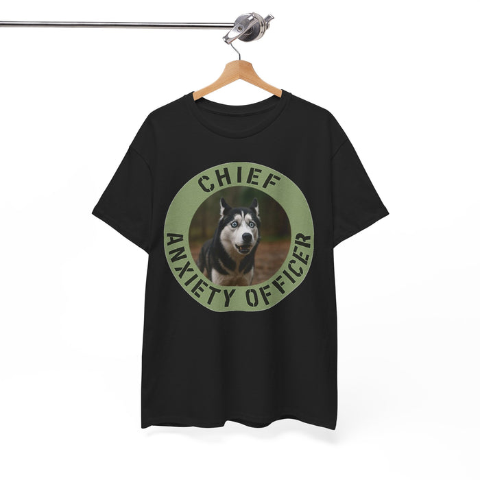 Chief Anxiety Officer T‑Shirt — Funny Dog Graphic Tee for Pet Lovers