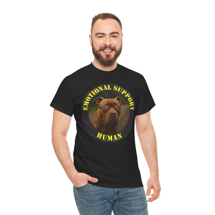 Emotional Support Human T-Shirt — Cute Dog Badge Tee