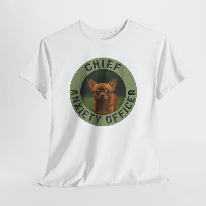 T‑Shirt — "Chief Anxiety Officer" Dog Graphic Tee