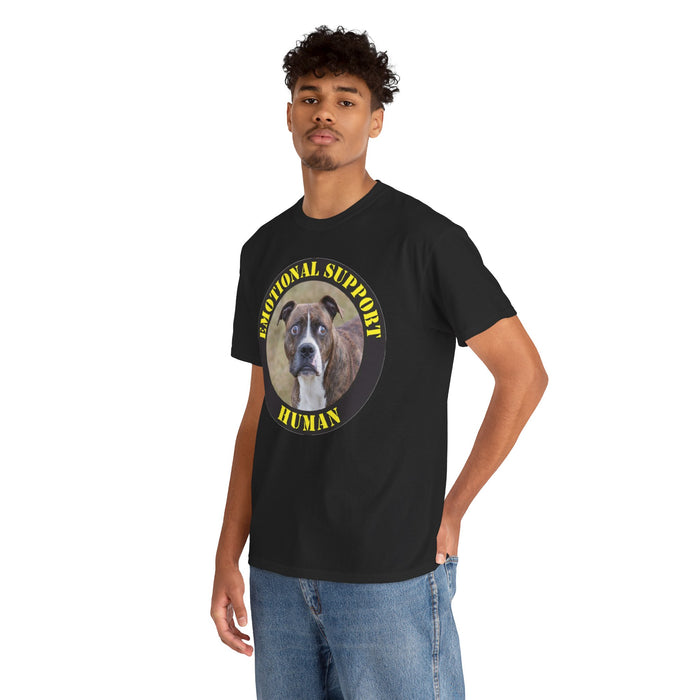 Pit Bull Emotional Support Human Tee — Dog Photo Rescue Pet Lover T-Shirt