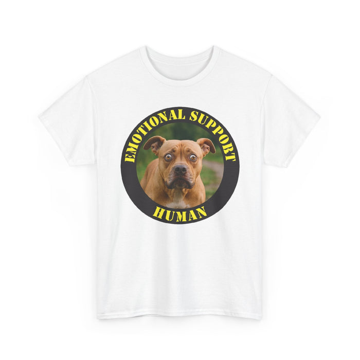 Emotional Support Human T-Shirt - Funny Dog Photo Tee for Pet Lovers