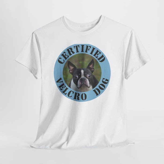 Certified Velcro Dog T-Shirt — Funny Boston Terrier Pet Tee