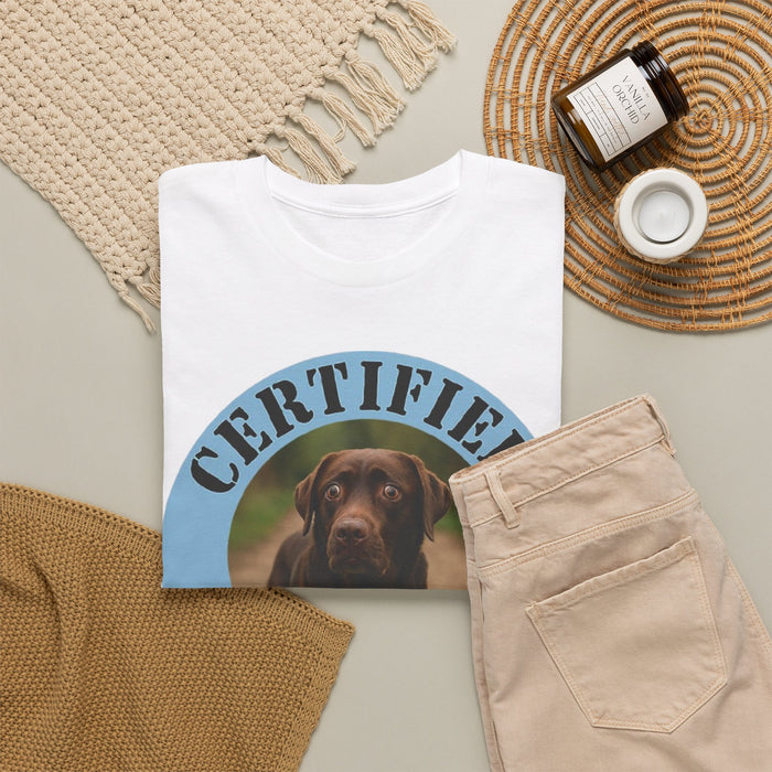 Labrador retriever Certified Velcro Dog T‑Shirt – Funny Pet Owner Tee