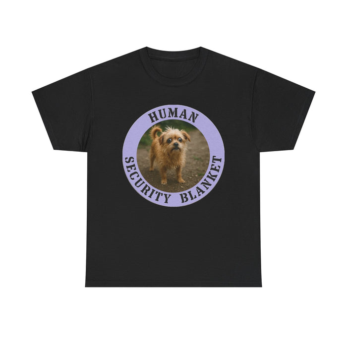 Dog 'Human Security Blanket' T-Shirt – Cute Small Dog Photo Tee