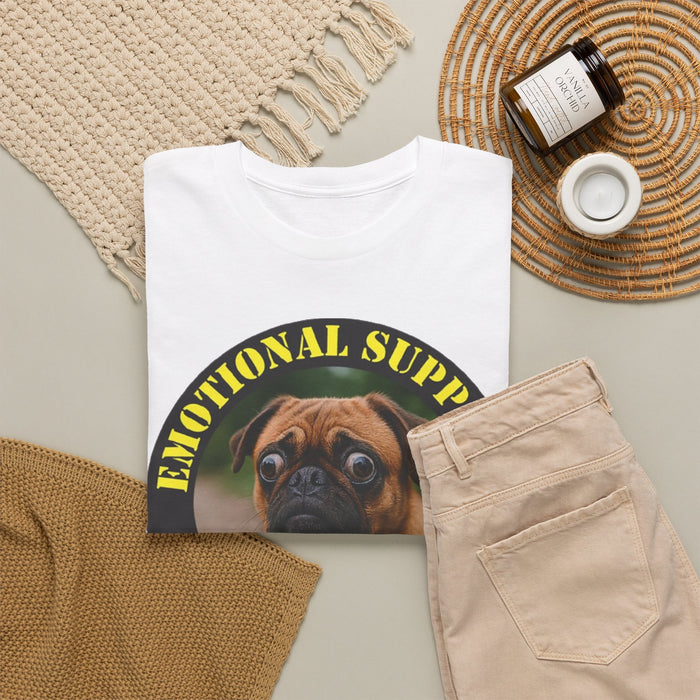 Emotional Support Human T-Shirt — Cute Pug Graphic Tee
