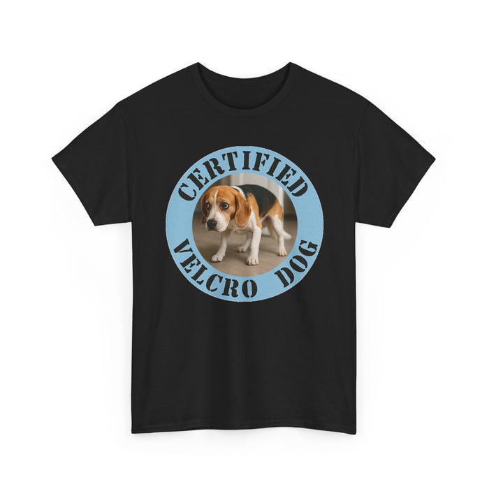 Certified Velcro Dog T‑Shirt — Funny Beagle Pet Lover Tee