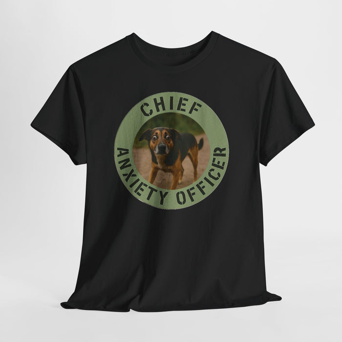 T‑Shirt — "Chief Anxiety Officer" Dog Graphic Tee