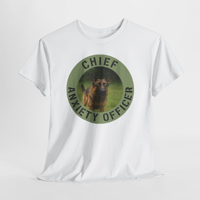 Chief Anxiety Officer T-Shirt — Funny Dog Anxiety Graphic Tee