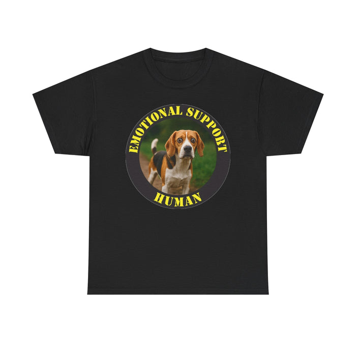 Emotional Support Human T-Shirt — Beagle Design