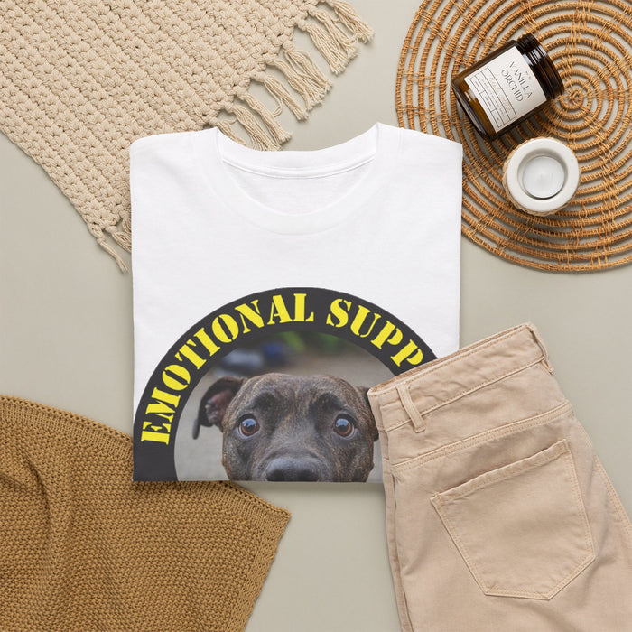 Pit bull Emotional Support Human T-Shirt — Dog Photo Graphic Tee for Pet Lovers